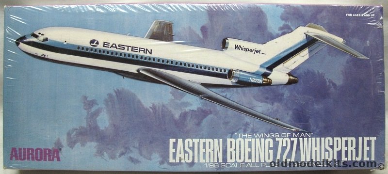 Aurora 1/96 Eastern Boeing 727 Whisperjet, 351 plastic model kit